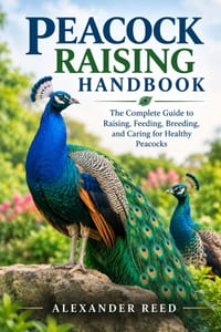 Peacock Raising Handbook: The Complete Guide to Raising, Feeding, Breeding, and Caring for Healthy Peacocks cover