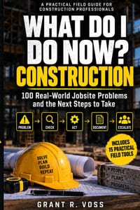 What Do I Do Now? Construction: 100 Real-World Jobsite Problems and the Next Steps to Take cover