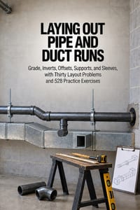 Laying Out Pipe and Duct Runs: Grade, Inverts, Offsets, Supports, and Sleeves, with Thirty Layout Problems and 528 Practice Exercises cover