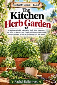 The Kitchen Herb Garden: A Beginner's Guide to Growing Basil, Mint, Rosemary, and More - How to Plant, Grow, and Harvest Fresh Herbs Indoors and Out, cover