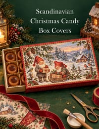 Scandinavian Christmas Candy Box Covers: 29 Nordic Holiday Designs for Decorating 107 x 174 mm Chocolate and Sweet Boxes cover