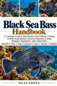 Black Sea Bass Handbook: A Complete Guide to Identification, Reef Habitat, Feeding, Growth, Reproduction, Seasonal Migration, Fishing Strategies, Regu cover