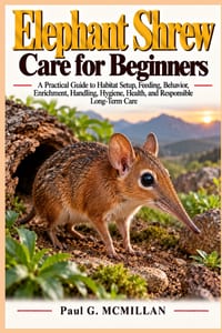 Elephant Shrew Care for Beginners: A Practical Guide to Habitat Setup, Feeding, Behavior, Enrichment, Handling, Hygiene, Health, and Responsible Long- cover