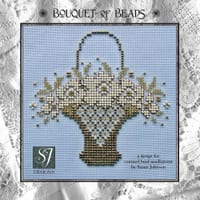 Bouquet of Beads: a project for counted bead needlepoint cover