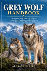 Grey Wolf Handbook: The Complete Guide to the Life, Behavior, Habitat, Diet, Pack Dynamics, Reproduction, and Conservation of the Grey Wolf cover