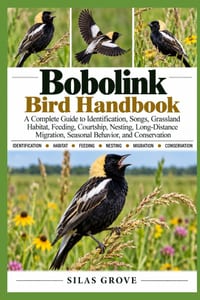 Bobolink Bird Handbook: A Complete Guide to Identification, Songs, Grassland Habitat, Feeding, Courtship, Nesting, Long-Distance Migration, Seasonal B cover