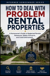 How to Deal With Problem Rental Properties: A Homeowner's Guide to Neglected Rentals, Nuisances, Safety Concerns, and Code Enforcement cover