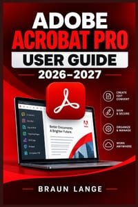 Adobe Acrobat Pro User Guide 2026-2027: Schritt-für-Schritt-Anleitung für PDF-Bearbeitung, OCR, E Signaturen, Formulare, Sicherheit und moderne Dokume cover