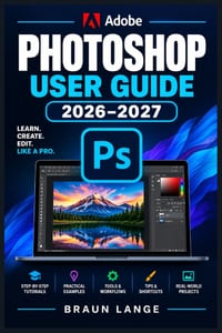 Adobe Photoshop User Guide 2026-2027: Der praxisnahe Schritt-für-Schritt-Begleiter für Bildbearbeitung, Ebenen, Masken, Retusche, Farbkorrektur, Compo cover