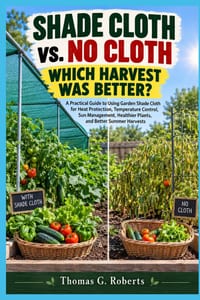 SHADE CLOTH vs. NO CLOTH WHICH HARVEST WAS BETTER?: A Practical Guide to Using Garden Shade Cloth for Heat Protection, Temperature Control, Sun Manage cover