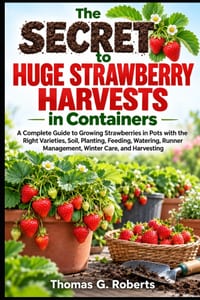 The Secret to Huge Strawberry Harvests in Containers: A Complete Guide to Growing Strawberries in Pots with the Right Varieties, Soil, Planting, Feedi cover