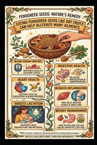 Eating fenugreek seeds like dry fruits can help alleviate many ailments.: Health cover