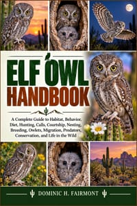 Elf Owl Handbook: A Complete Guide to Habitat, Behavior, Diet, Hunting, Calls, Courtship, Nesting, Breeding, Owlets, Migration, Predators, Conservatio cover