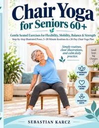 Chair Yoga for Seniors 60+: Gentle Seated Exercises for Flexibility, Mobility, Balance & Strength - Step-by-Step Illustrated Poses, 5-20 Minute Routin cover