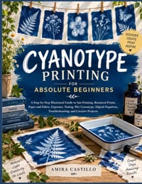Cyanotype Printing For Absolute Beginners: A Step-by-Step Illustrated Guide to Sun Printing, Botanical Prints, Paper and Fabric, Exposure, Toning, Wet cover