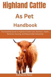 Highland Cattle as Pet Handbook: The Essential Guide to Highland Cattle Care, Nutrition, Health, Behavior, Housing, and Responsible Ownership cover