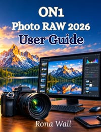 ON1 Photo RAW 2026 User Guide: A Complete Step-by-Step Manual for AI Photo Editing, RAW Processing, Layers, Masks, and Professional Workflows cover