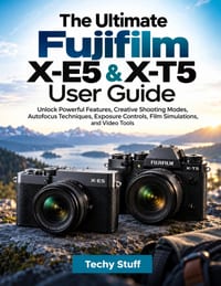 The Ultimate Fujifilm X-E5 & X-T5 User Guide: Unlock Powerful Features, Creative Shooting Modes, Autofocus Techniques, Exposure Controls, Film Simulat cover