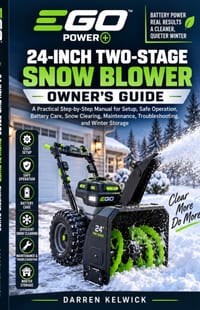 Ego Power+ 24-Inch Two-Stage Snow Blower Owner's Guide: A Practical Step-by-Step Manual for Setup, Safe Operation, Battery Care, Snow Clearing, Mainte cover