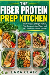 The Fiber Protein Prep Kitchen: Thirty Weeks of High Protein Fiber Forward Meal Plans and 180 Ready to Reheat Recipes cover