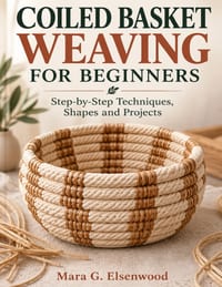 Coiled Basket Weaving For Beginners: Step-by-Step Techniques, Shapes and Projects cover
