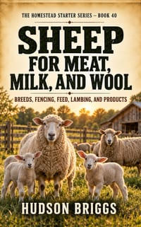 Sheep for Meat, Milk, and Wool: Breeds, Fencing, Feed, Lambing, and Products cover