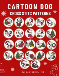 CARTOON DOG CROSS STITCH PATTERNS 22 Chrıstmas Dogs Patterns: 22 Christmas Dogs Patterns cover