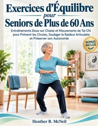 Exercices d'Équilibre pour Seniors de Plus de 60 Ans: Entraînements Doux sur Chaise et Mouvements de Tai-Chi pour Prévenir les Chutes, Soulager la Rai cover