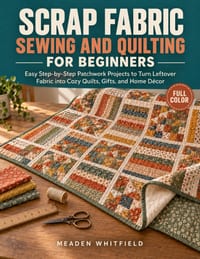 Scrap Fabric Sewing and Quilting for Beginners: Easy Step-by-Step Patchwork Projects to Turn Leftover Fabric into Cozy Quilts, Gifts, and Home Décor cover