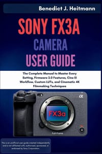 Sony FX3A Camera User Guide: The Complete Manual to Master Every Setting, Firmware 2.0 Features, Cine EI Workflow, Custom LUTs, and Cinematic 4K Filmm cover