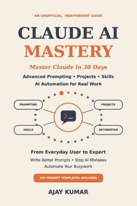 Claude AI Mastery: Master Claude in 30 Days: Advanced Prompting, Projects, Skills and AI Automation for Real Work cover