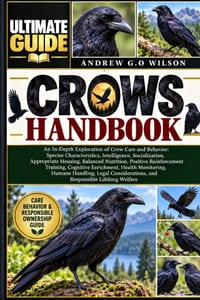 Crows Handbook: An In-Depth Exploration of Crow Care and Behavior: Species Characteristics, Intelligence, Socialization, Appropriate Housing, Balanced cover