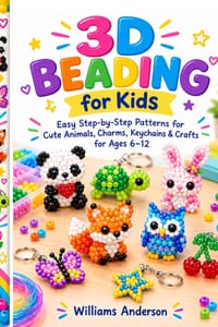 3D Beading for Kids: Easy Step-by-Step Patterns for Cute Animals, Charms, Keychains & Crafts for Ages 6-12 cover