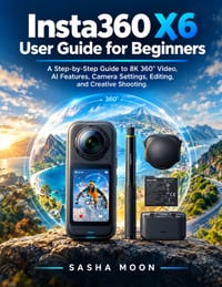 Insta360 X6 User Guide for Beginners: A Step-by-Step Guide to 8K 360° Video, AI Features, Camera Settings, Editing, and Creative Shooting cover