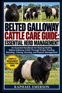 Belted Galloway Cattle Care Guide: ESSENTIAL HERD MANAGEMENT: An Essential Handbook for Raising Healthy Belted Galloway Cattle Through Proper Feeding, cover