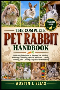 The Complete Pet Rabbit Handbook: The Complete Guide to Rabbit Care, Feeding, Housing, Grooming, Health, Behavior, Training, Bonding, and Lifelong Res cover