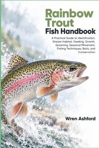 Rainbow Trout Fish Handbook: A Practical Guide to Identification, Stream Habitat, Feeding, Growth, Spawning, Seasonal Movement, Fishing Techniques, Ba cover