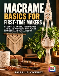 Macrame Basics for First-Time Makers: Essential Knots, Techniques and Easy Projects for Plant Hangers and Wall Décor cover