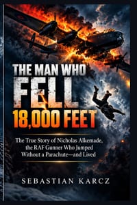 The Man Who Fell 18,000 Feet: The True Story of Nicholas Alkemade, the RAF Gunner Who Jumped Without a Parachute-and Lived cover