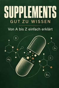 Supplements - gut zu wissen von A bis Z: Vitamine, Mineralstoffe und beliebte Nahrungsergänzungsmittel einfach erklärt cover
