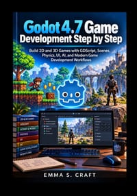 Godot 4.7 Game Development Step by Step: Build 2D and 3D Games with GDScript, Scenes, Physics, UI, AI, and Modern Game Development Workflows cover