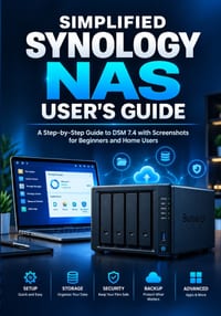 Simplified Synology NAS User's Guide: A Step-by-Step Guide to DSM 7.4 with Screenshots for Beginners and Home Users cover