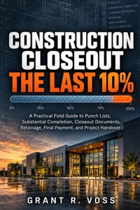 Construction Closeout: THE LAST 10%: A Practical Field Guide to Punch Lists, Substantial Completion, Closeout Documents, Retainage, Final Payment, and cover