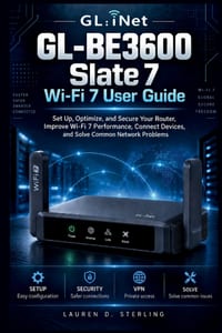 GL.iNet GL-BE3600 Slate 7 Wi-Fi 7 User Guide: Set Up, Optimize, and Secure Your Router, Improve Wi-Fi 7 Performance, Connect Devices, and Solve Common cover
