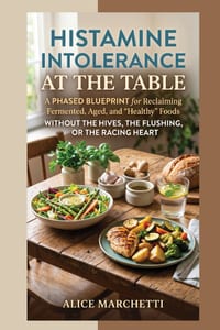 Histamine Intolerance at the Table: A Phased Blueprint for Reclaiming Fermented, Aged, and "Healthy" Foods Without the Hives, the Flushing, or the Rac cover