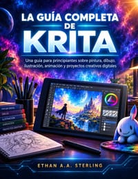 La Guía Completa de Krita: Una guía para principiantes sobre pintura, dibujo, ilustración, animación y proyectos creativos digitales cover