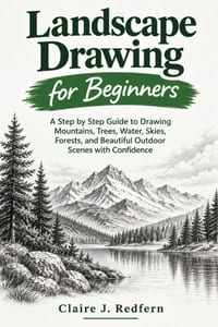 Landscape Drawing for Beginners: A Step by Step Guide to Drawing Mountains, Trees, Water, Skies, Forests, and Beautiful Outdoor Scenes with Confidence cover