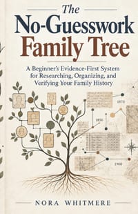 The No-Guesswork Family Tree: A Beginner's Evidence-First System for Researching, Organizing, and Verifying Your Family History cover