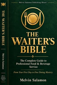 The Waiter's Bible: The Complete Guide to Professional Food & Beverage Service - Silver Service, Fine Dining, Upselling, Wine Service & Career Guide cover