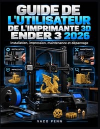 Guide de l'Utilisateur de l'Imprimante 3D Ender 3 2026: Installation, impression, maintenance et dépannage cover